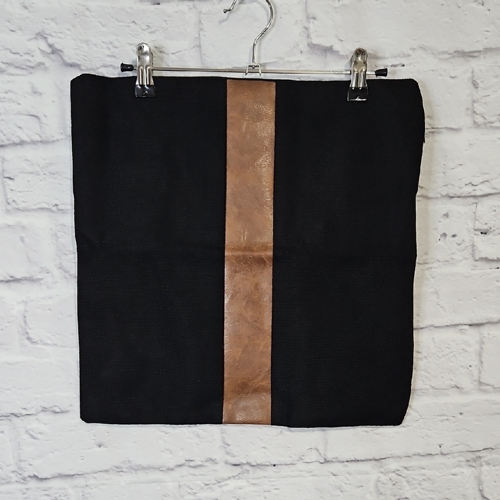 Black and Brown Accent Pillow Case for Contemporary Decor